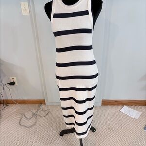 Splendid Dark Blue and White Knit Top